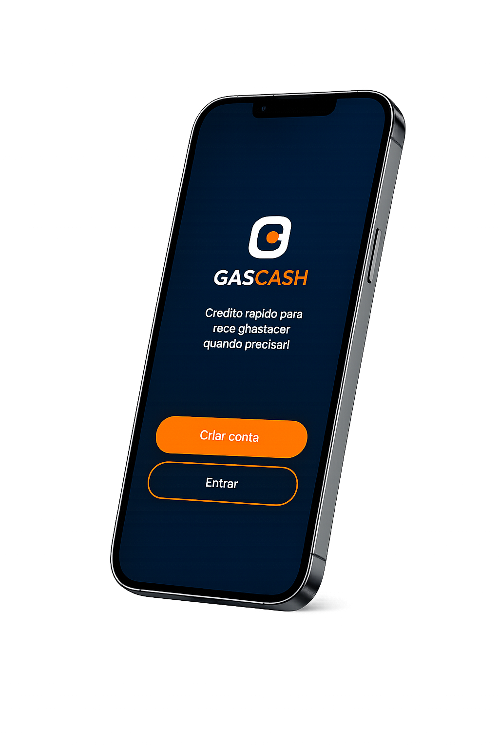 Aplicativo GasCash em um smartphone